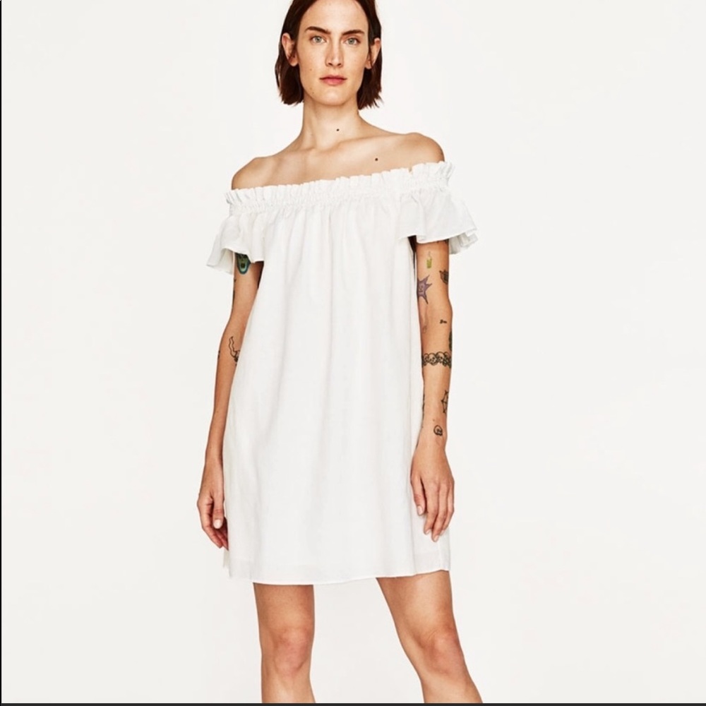 Zara Off-the-Shoulder Mini Dress